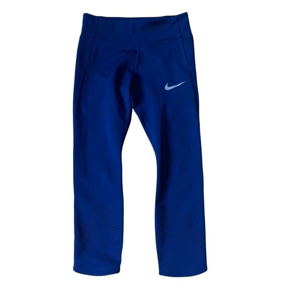 Nike Navy Women Dri-fit Running Leggings Size Small - Picture 1 of 9